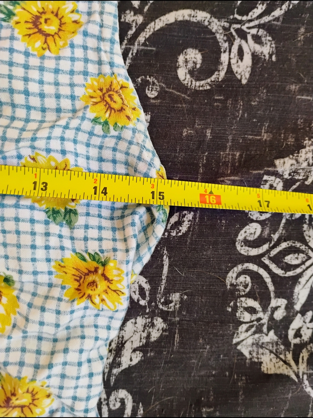 Wildflowers Yellow Sunflower Gingham Shift Mini Dress - Picture 6 of 7